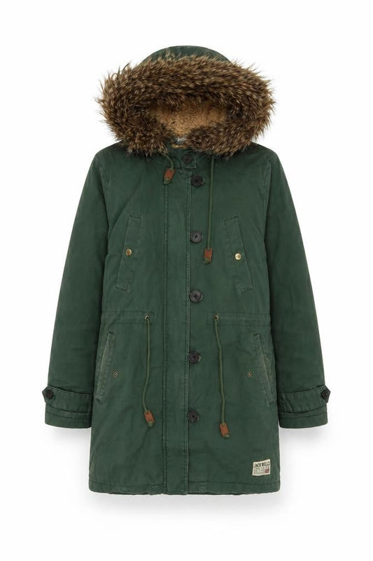 Womens UK Size 12 Jack Wills Green Parka Coat