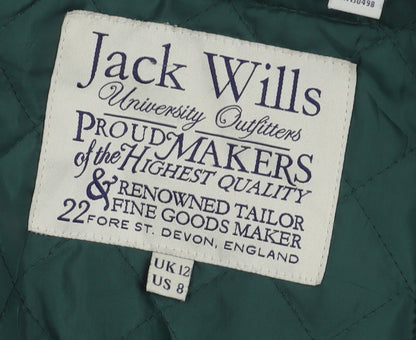 Womens UK Size 12 Jack Wills Green Parka Coat