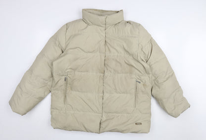 Mens UK Size XL FILA Beige Puffer Jacket