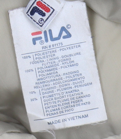 Mens UK Size XL FILA Beige Puffer Jacket