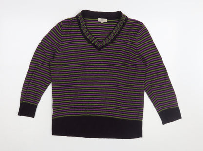 Womens UK Size M CC Multicoloured Pullover Jumper