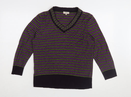 Womens UK Size M CC Multicoloured Pullover Jumper