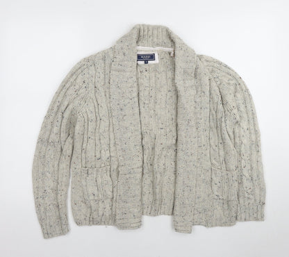 Womens UK Size 16 Maine New England Grey Cardigan Jumper