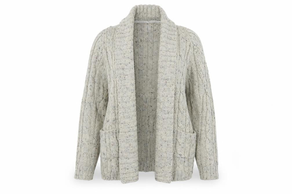Womens UK Size 16 Maine New England Grey Cardigan Jumper