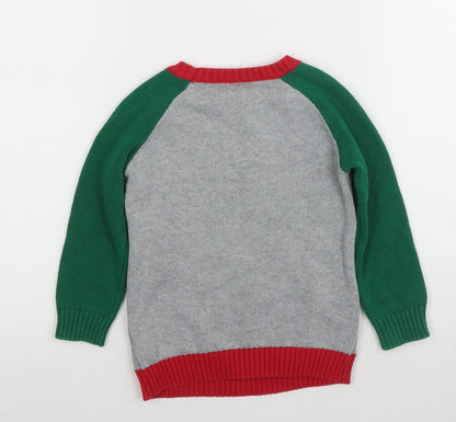 Disney Boys Multicoloured Mickey Mouse Christmas Jumper 3-4Y