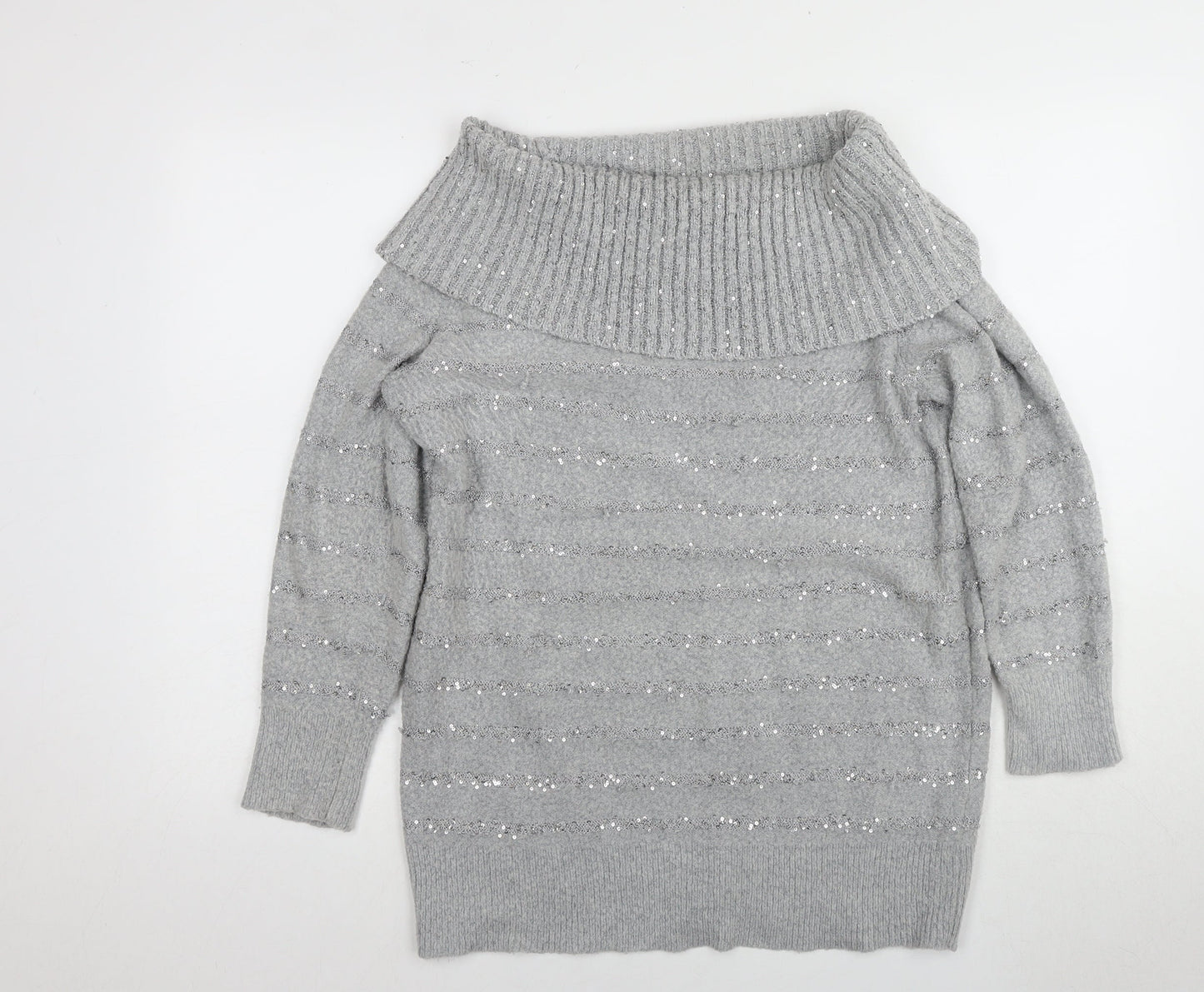 Womens UK Size M Wallis Grey Pullover Jumper