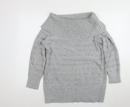 Womens UK Size M Wallis Grey Pullover Jumper