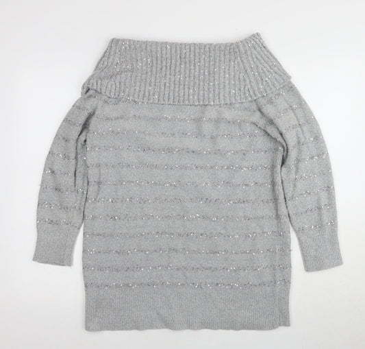 Womens UK Size M Wallis Grey Pullover Jumper