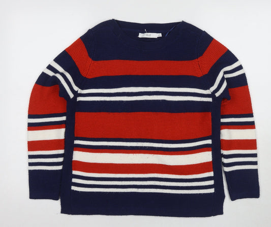 Womens UK Size 10-12 Isle Multicoloured Pullover Jumper