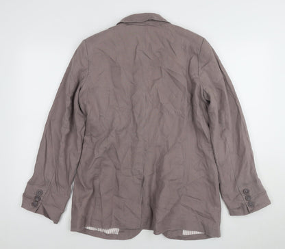 Rocha John Rocha Brown Linen Blazer Women Size 8