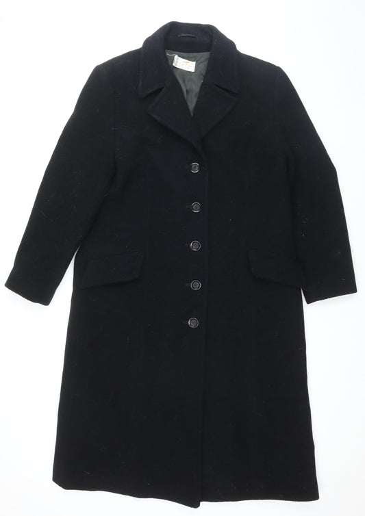 UK Size 14 Precis Black Overcoat