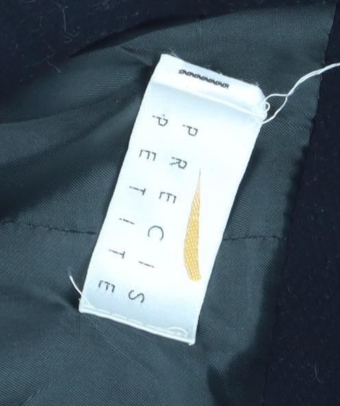 UK Size 14 Precis Black Overcoat
