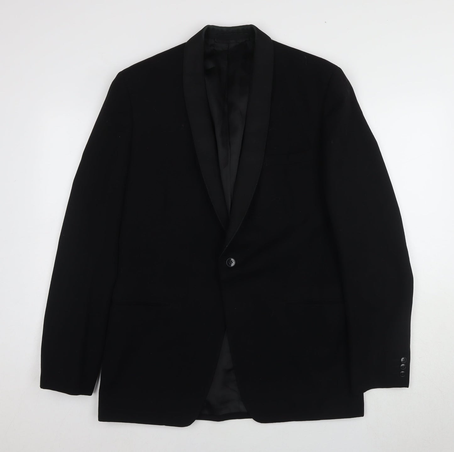 Mens UK Size 40 Maenson Regular Black Suit Tuxedo