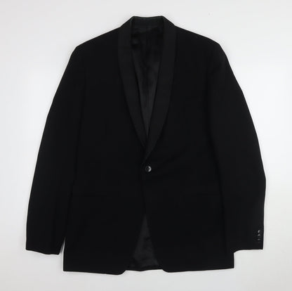 Mens UK Size 40 Maenson Regular Black Suit Tuxedo