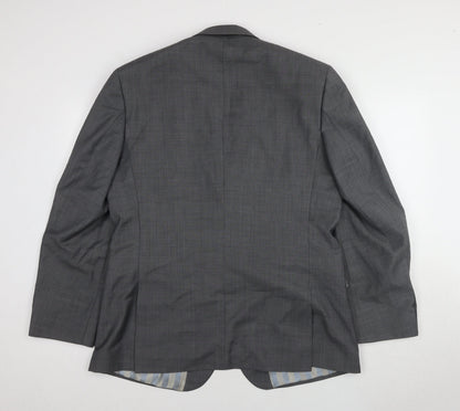 ALEXANDRE SAVILE ROW Men's Grey Blazer 44R Wool