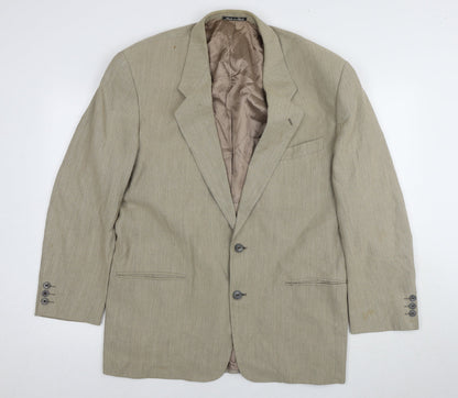 Mens UK Size 44 Emporio Armani Regular Beige Suit Jacket