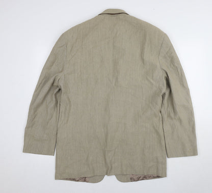 Mens UK Size 44 Emporio Armani Regular Beige Suit Jacket