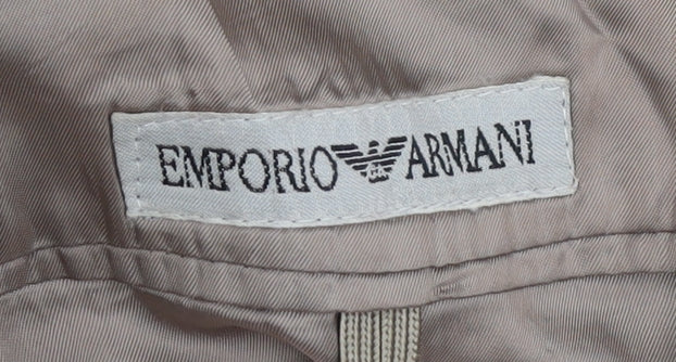 Mens UK Size 44 Emporio Armani Regular Beige Suit Jacket