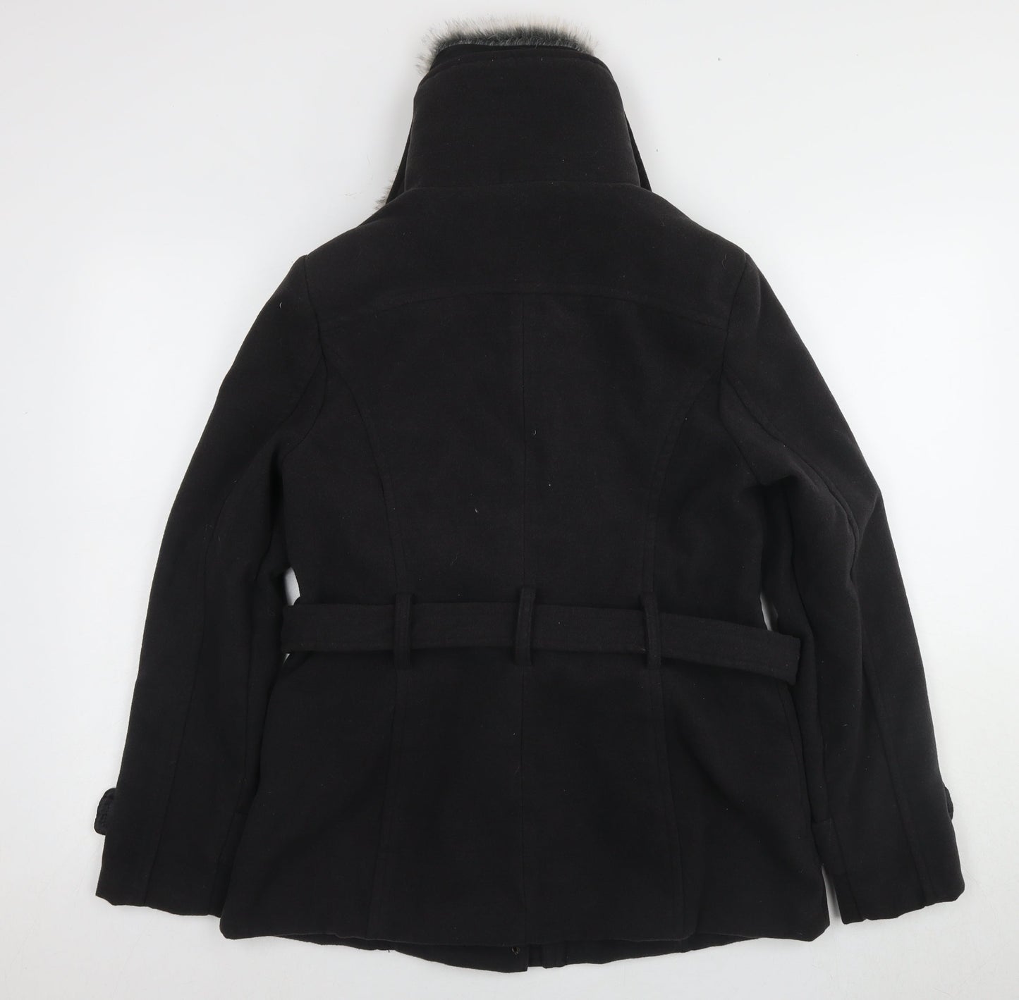 Womens UK Size L Brave Soul Black Overcoat