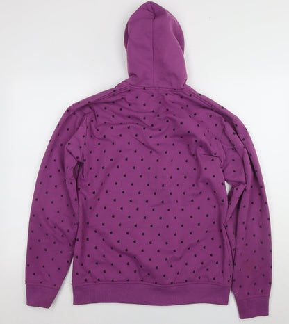 Sonu Collection Women's XL Purple Polka Dot Full Zip Hoodie