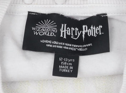 Harry Potter Girls White Sweatshirt Pullover 12-13 Years