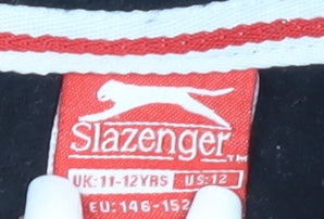 Slazenger Boys Black Pullover Hoodie 11-12 Years