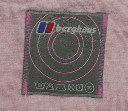 Berghaus Womens Pink T-Shirt Size 16 Casual Crew Neck