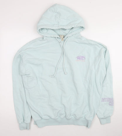 Womens UK Size S Pull&Bear Blue Pullover Hoodie