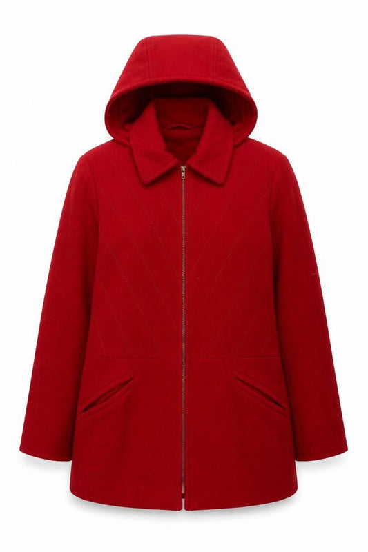 Womens UK Size S Astraka Red Quilted Coat