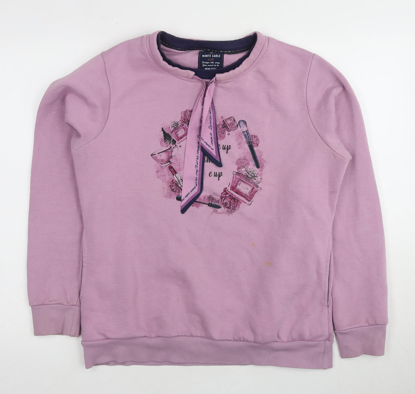 Monte Carlo Girls Purple Cotton Blend Pullover Sweatshirt 2XL