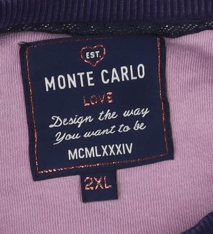 Monte Carlo Girls Purple Cotton Blend Pullover Sweatshirt 2XL