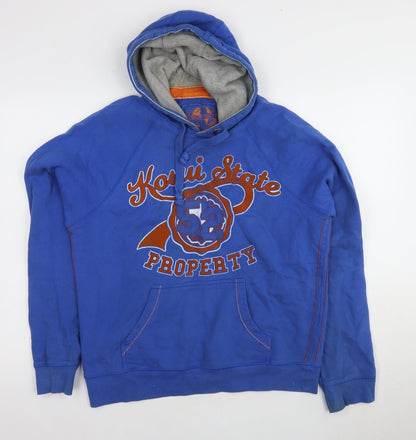 Mens UK Size M Burton Blue Pullover Hoodie