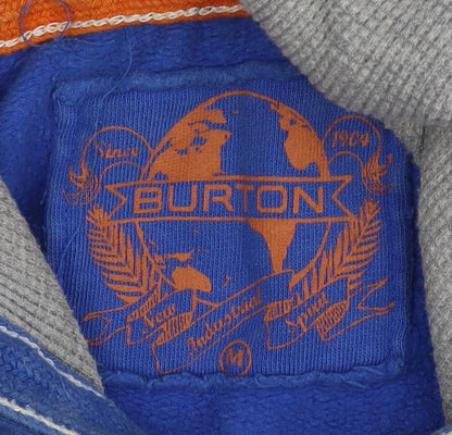 Mens UK Size M Burton Blue Pullover Hoodie