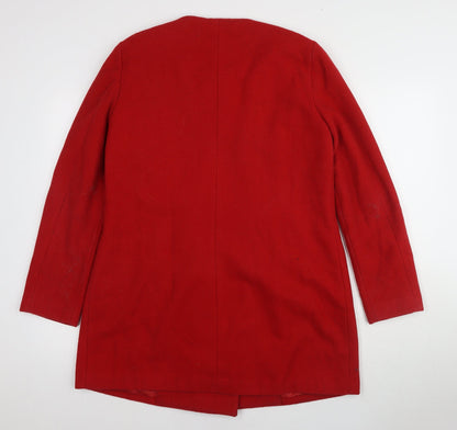 Womens UK Size 10 Mango Red Pea Coat