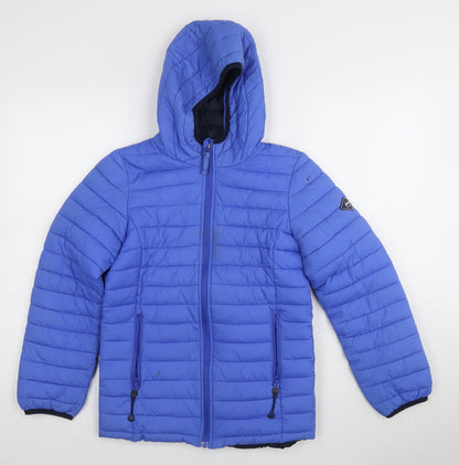 Janus Boys Blue Puffer Jacket 11 Plus Winter Hooded