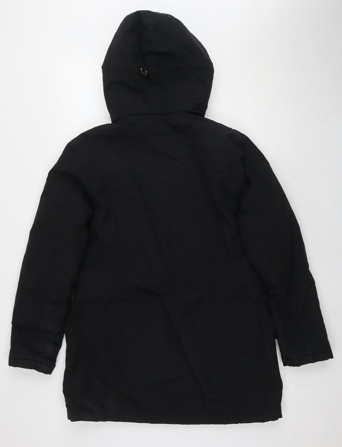 Mens UK Size S Lands' End Black Parka Coat