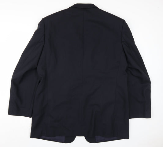 Ferkinghoff Men's Black Blazer Size 46R Single-Breasted