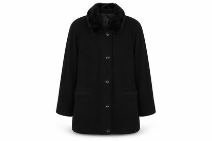 Womens UK Size M Richards Black Overcoat
