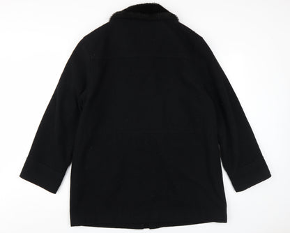 Womens UK Size M Richards Black Overcoat