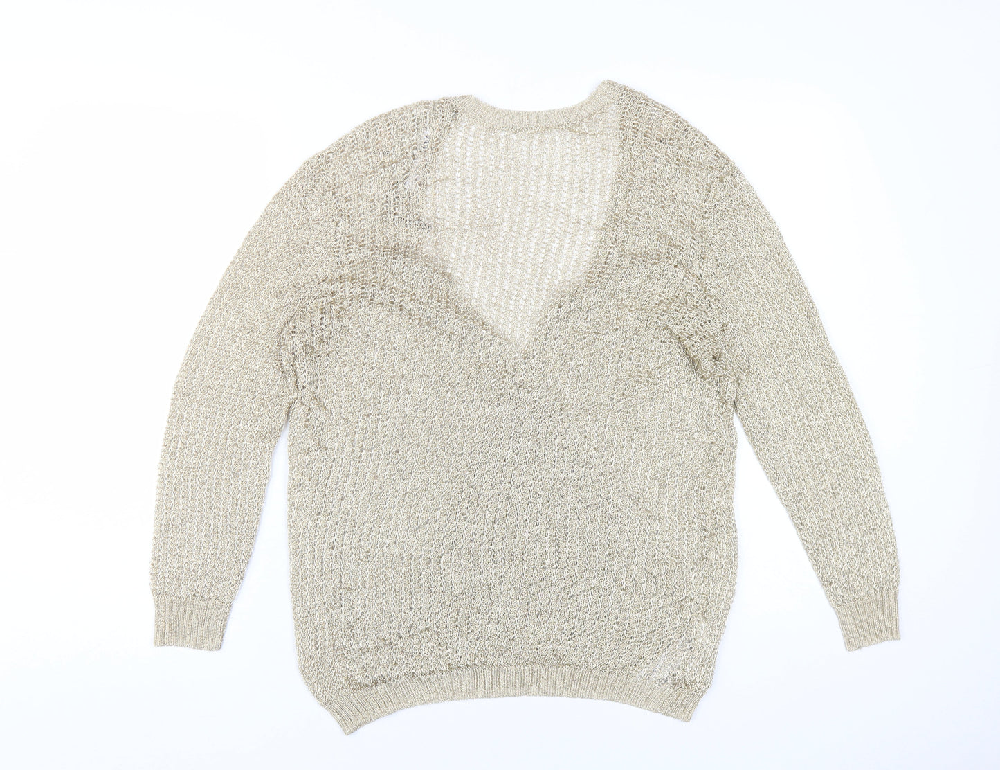 Womens UK Size M Zara Beige Pullover Jumper