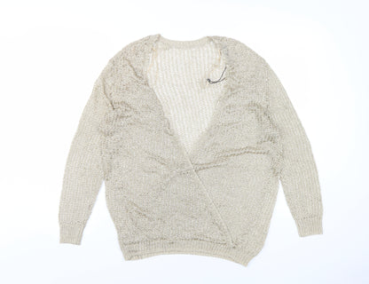 Womens UK Size M Zara Beige Pullover Jumper
