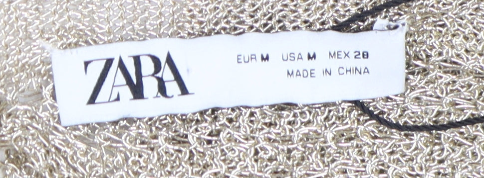 Womens UK Size M Zara Beige Pullover Jumper