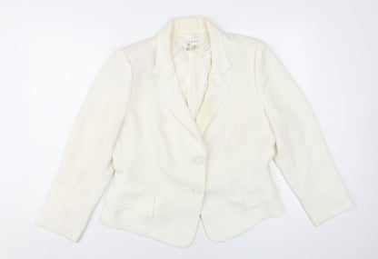 Zara Woman Ivory Blazer Women Size 18 Notch Lapel