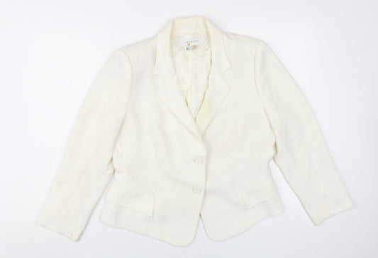 Zara Woman Ivory Blazer Women Size 18 Notch Lapel