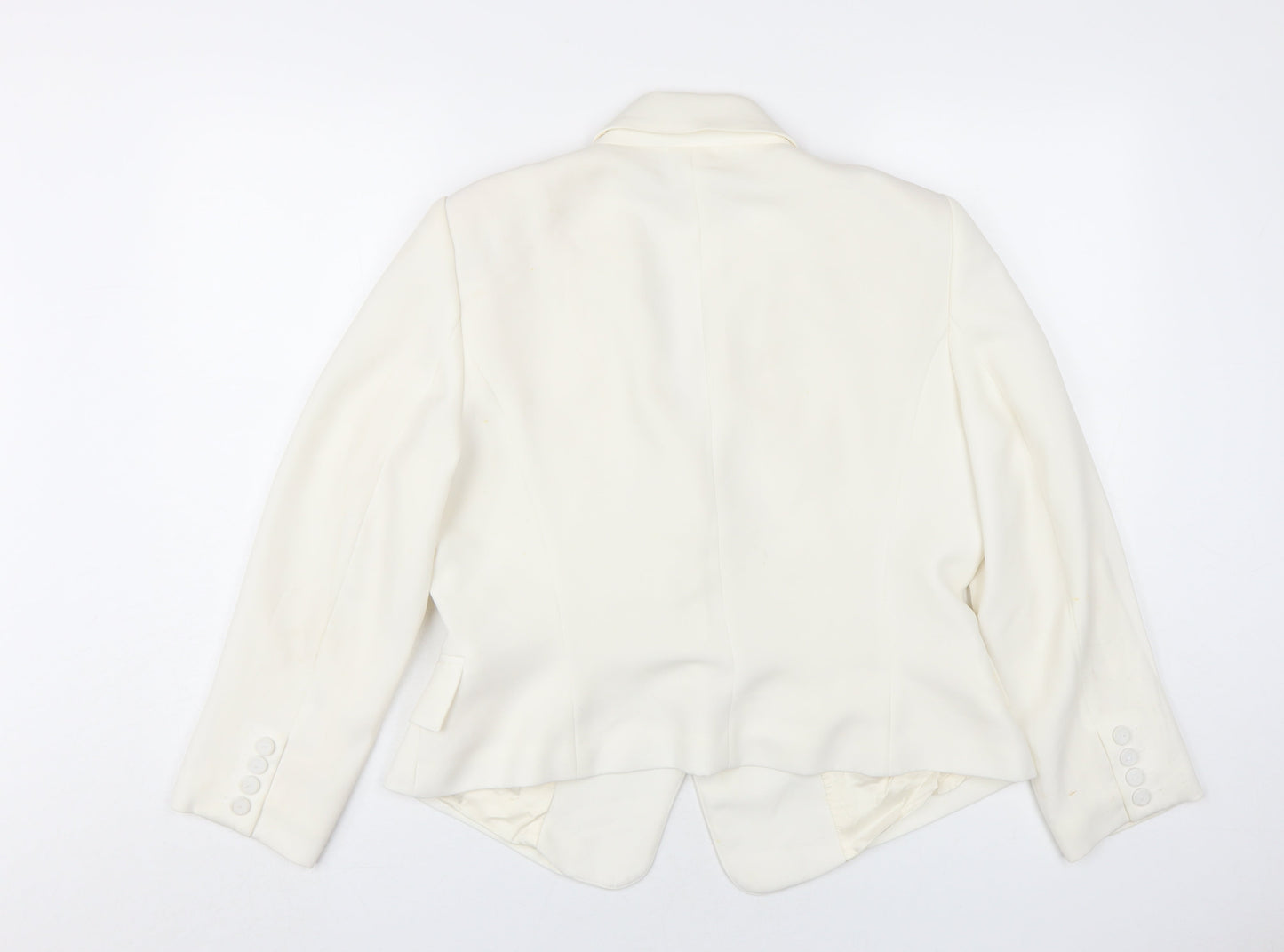 Zara Woman Ivory Blazer Women Size 18 Notch Lapel