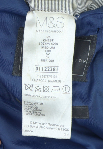 Mens UK Size 42 Marks and Spencer Regular Grey Suit Jacket