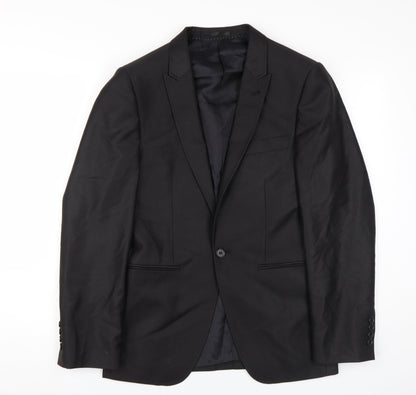 Mens UK Size 36 Milan Collection Regular Black Suit Jacket