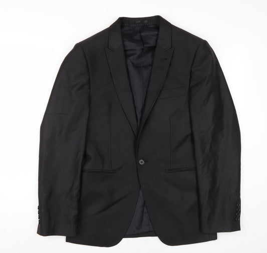 Mens UK Size 36 Milan Collection Regular Black Suit Jacket