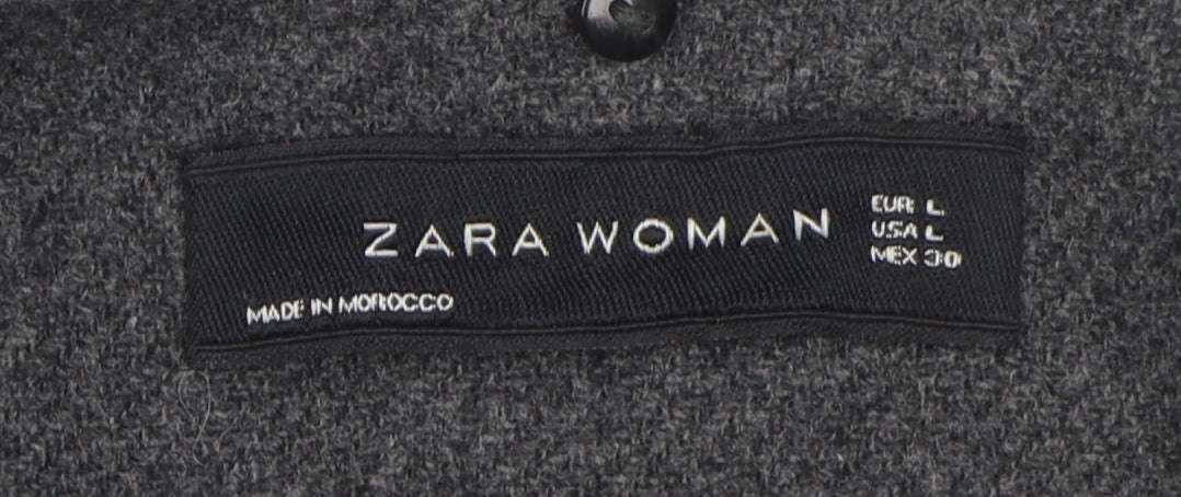 Womens UK Size 14 Zara Grey Overcoat