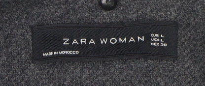 Womens UK Size 14 Zara Grey Overcoat